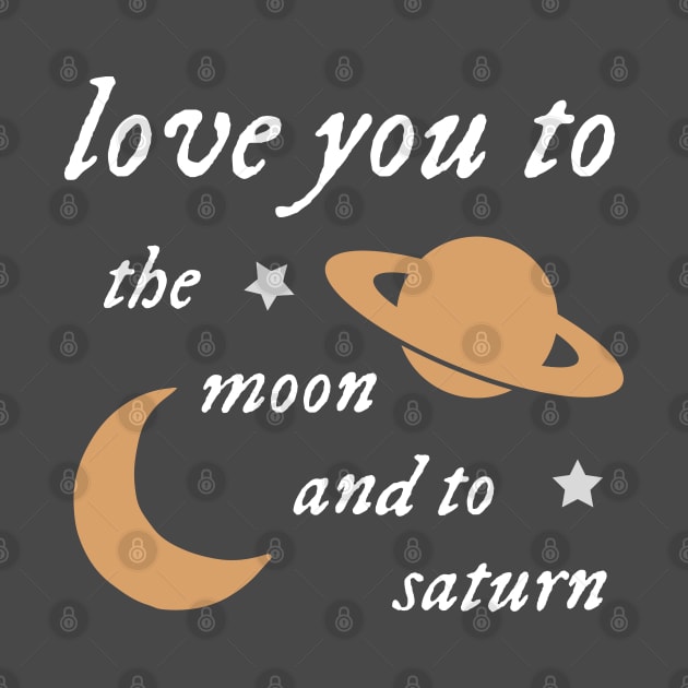 Moon and Saturn by Likeable Design