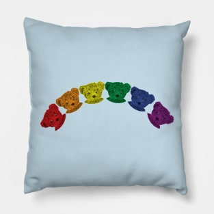 Pride Teddy Bear Rainbow Pillow