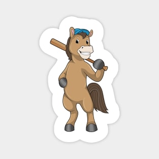 Horse at Baseball with Baseball bat Magnet