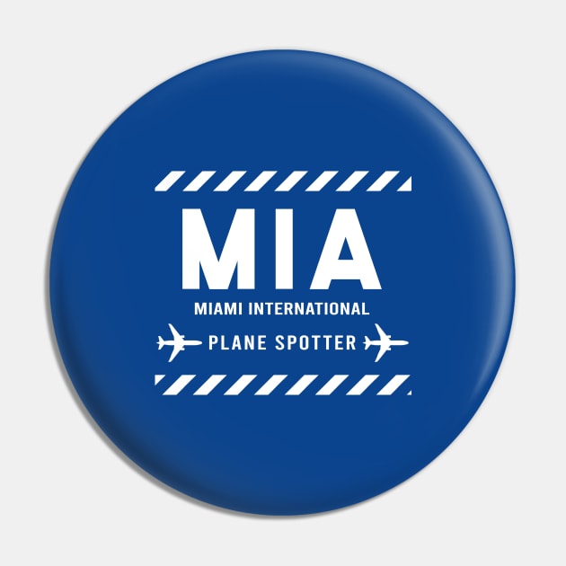 MIA Plane Spotter | Gift Pin by ProPlaneSpotter