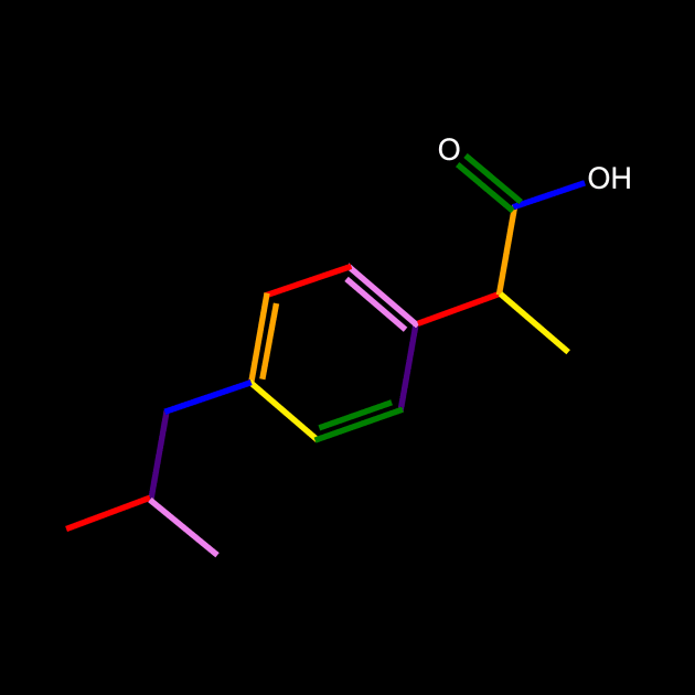 Ibuprofen Molecule Rainbow Chemistry by ChemECool