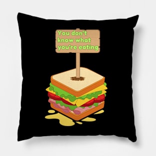 foodie sandwich motivational Pillow