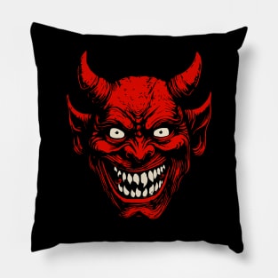 Lino Cut Devil Pillow