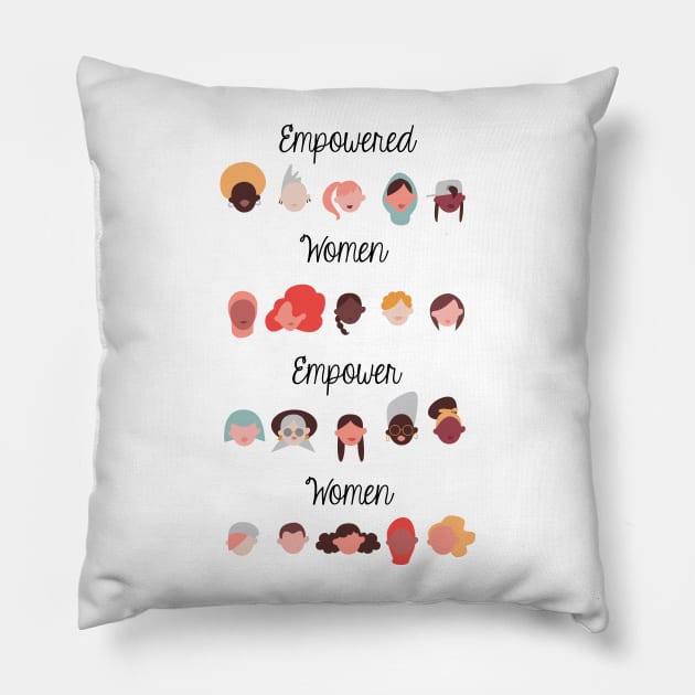 Empowered Women, Empower Women Pillow by RainbowAndJackson