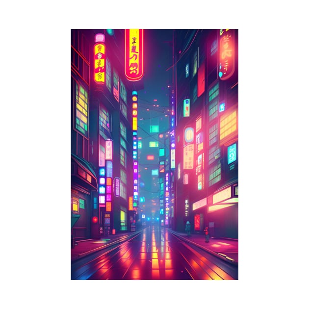 Tokyo Neon Anime Japan Night Street Vibes <3 by Trendy-Now