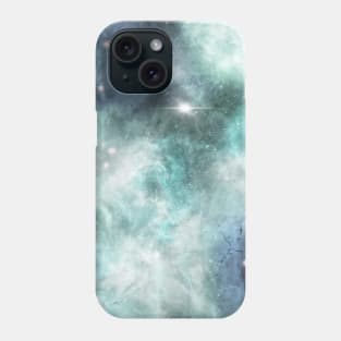 Blue Green Grey Star Nebula Space Galaxy Universe Phone Case