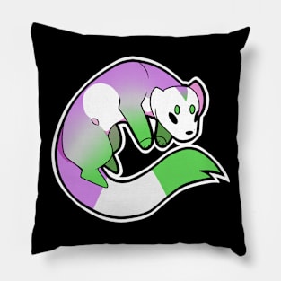 Ferret Queer Pride Pillow