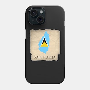 Saint Lucia Map Phone Case