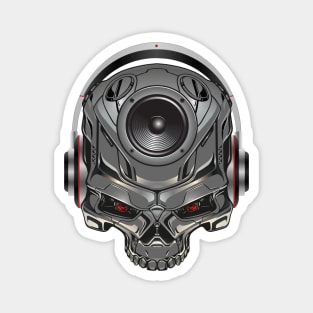 Bass Music Skull Magnet