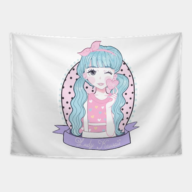 Kawaii Doll Tapestry by Misti