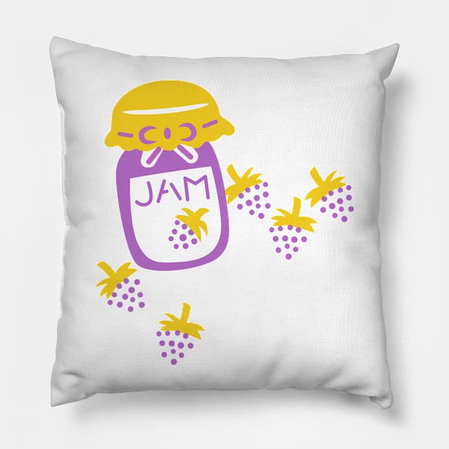 Raspberry Jam symbol Pillow by CloudyGlow