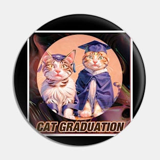 Cat Graduation Pin