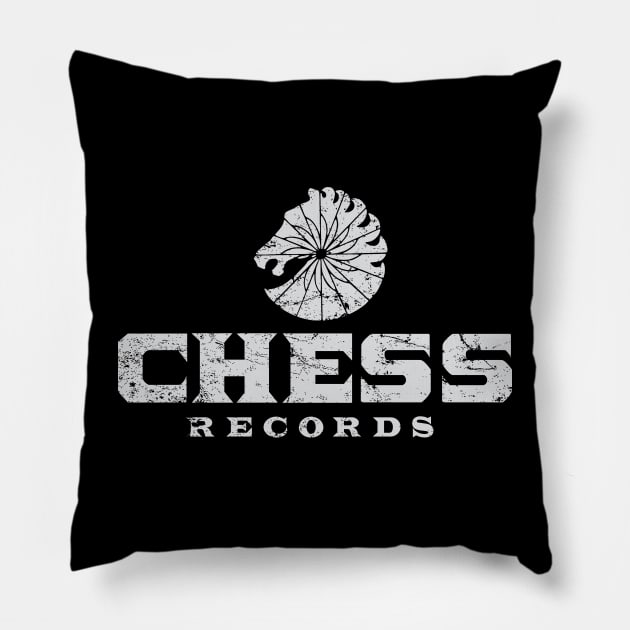 CHESS RECORDS Pillow by MindsparkCreative