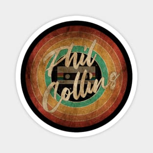 Phil Collins Vintage Circle Art Magnet