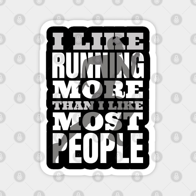 Run More, Talk Less: For the Love of Running! Magnet by Life2LiveDesign