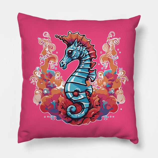 Magical Seahorse Pillow by Elijah101