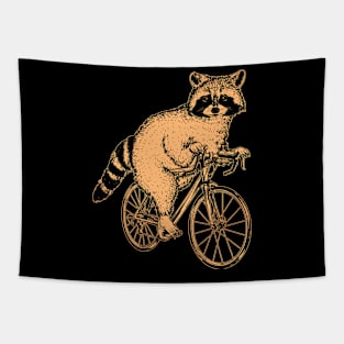 Cycling Cute Racoon Tapestry