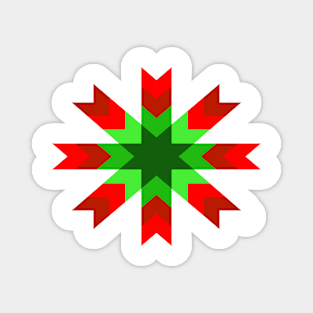 Christmas Cactus Star Magnet