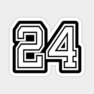 Numbers 24 for a sports team, group, or community Magnet