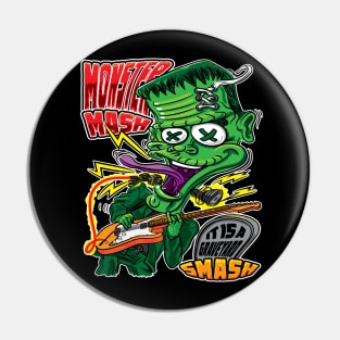 Monster Mash Frankenstein on Guitar Pin