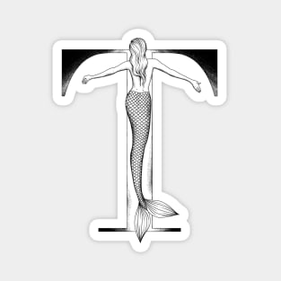 Mermaid Monogram T Magnet