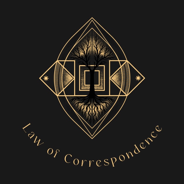 Law of Correspondence Hermetic T-shirt by The MYSTIC ILLUMINARE