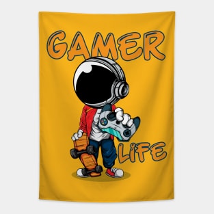 astronaut gamer life Tapestry