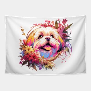 Lhasa Apso Mothers Day Dog Mom Beautiful Gift Portrait Tapestry