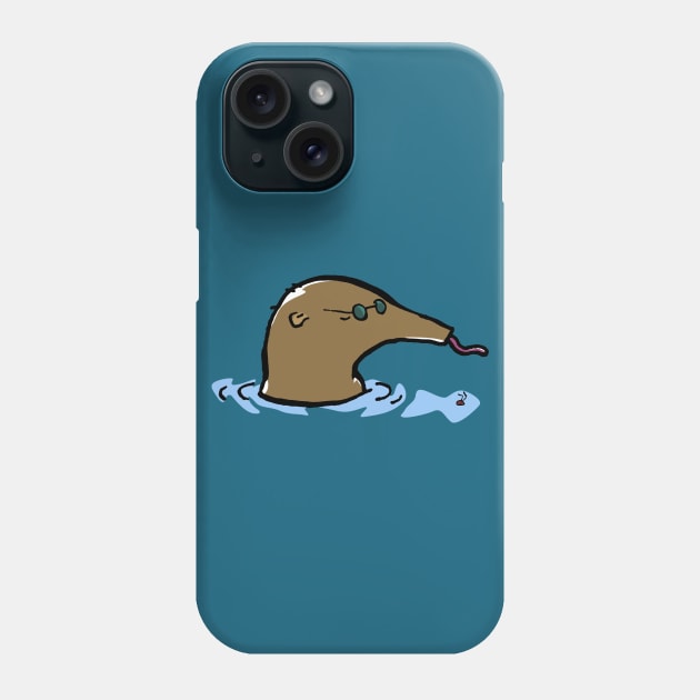 swimming anteater Phone Case by greendeer