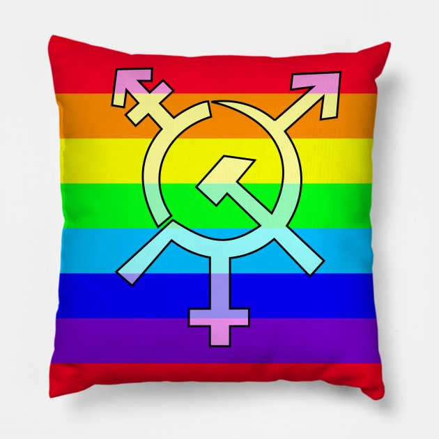 LGBTQ Commie Pride Pillow by WallHaxx