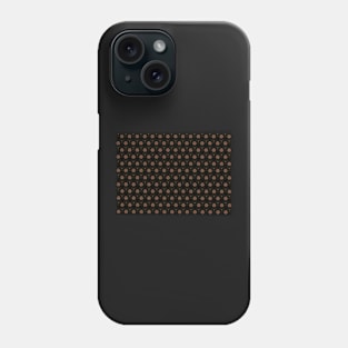 Small Hexagon  Pattern On Black Background Phone Case