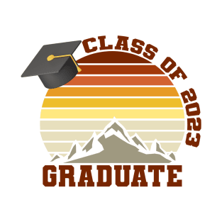 Class of 2023 Retro Sunset Graduate T-Shirt