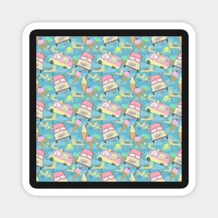 Ice-cream van pattern Magnet