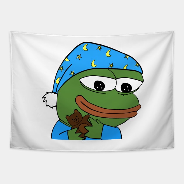 bedtime pepe - sleepo peepo Tapestry by sivelobanova