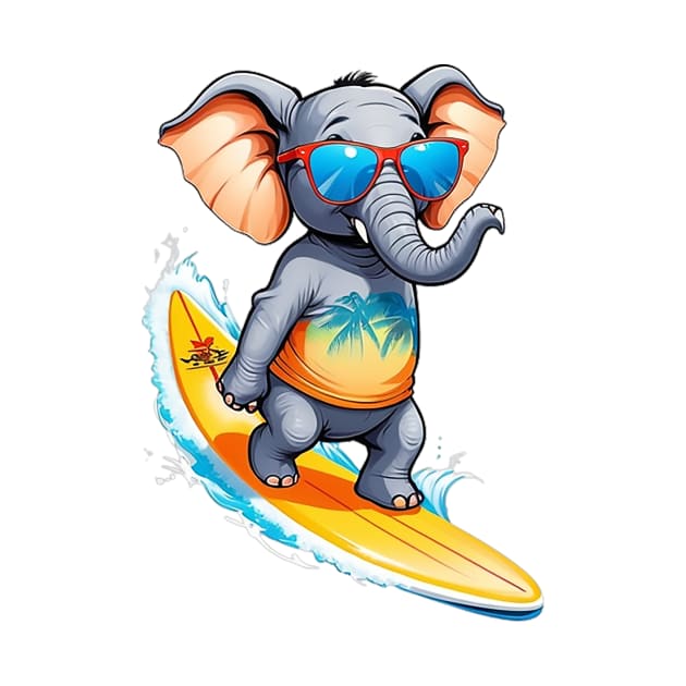 Surfing Elephant by likbatonboot