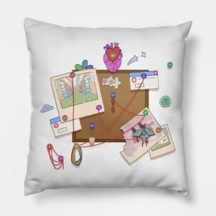 Weirdcore pinboard Pillow