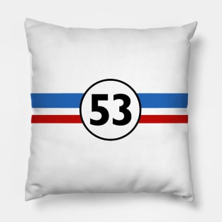 Herbie 53 Classic Racing Car 1963 Circle Logo #1 Pillow