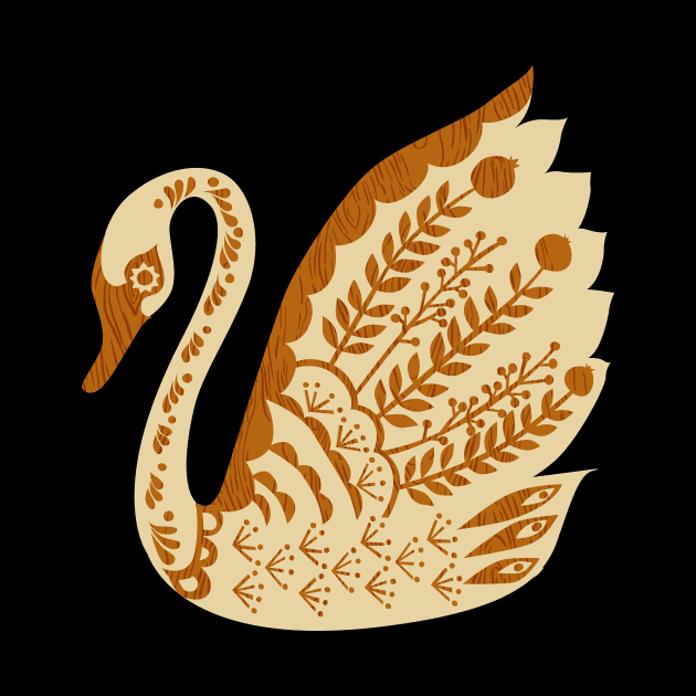 Folk Swan by Cecilia Mok