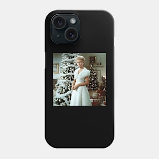 White Christmas handsome blonde girl Phone Case