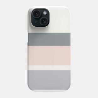 A splendid mixture of Very Light Pink, Grey, Silver and Light Grey stripes. Phone Case