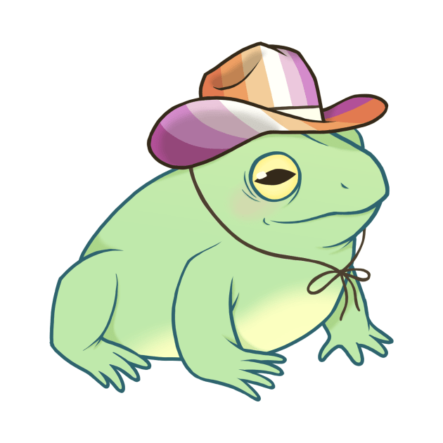 Lesbian Pride Cowboy Frog by saltuurn