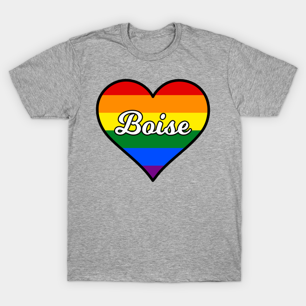 Discover Boise Idaho Gay Pride Heart - Boise Idaho - T-Shirt