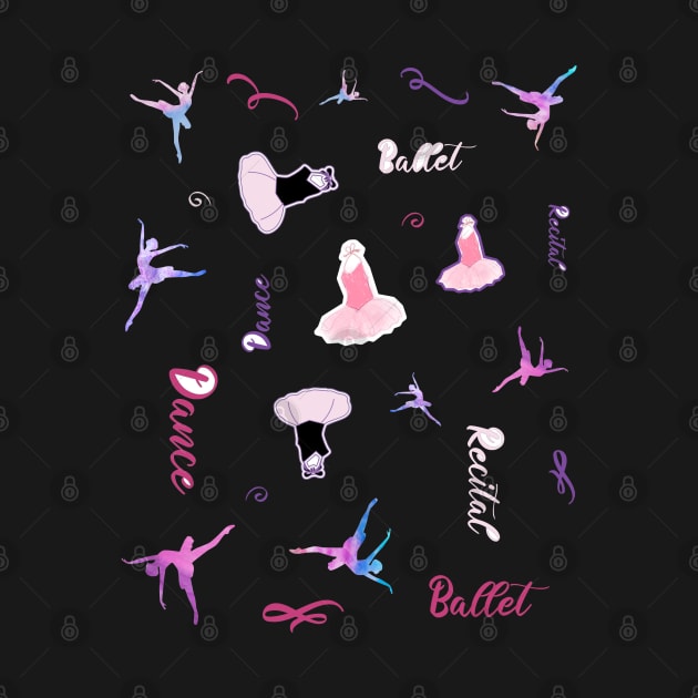 Watercolor Ballerina Sticker Dancer Pack by FamilyCurios
