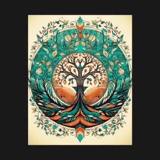 Rooted Harmony: Embracing Balance in the Tree of Life Mandala T-Shirt