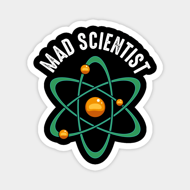 Mad Scientist Nerd Geek Chemistry Biochemistry Magnet by Funnyawesomedesigns