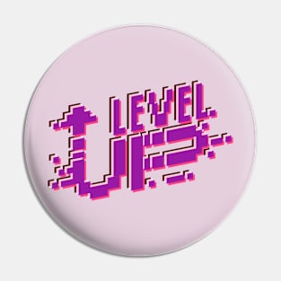 Retro game level up Pin