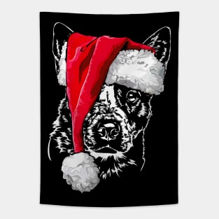 Funny Australian Cattle Dog Santa Christmas dog mom gift Tapestry