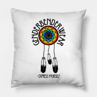 GenderBenderWear (White) - "Express Yourself Dreamcatcher" Pillow