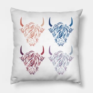 Highland Cows Graphic Pillow