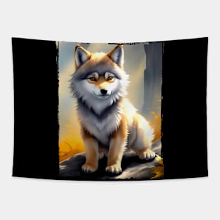 Baby Wolf Tapestry